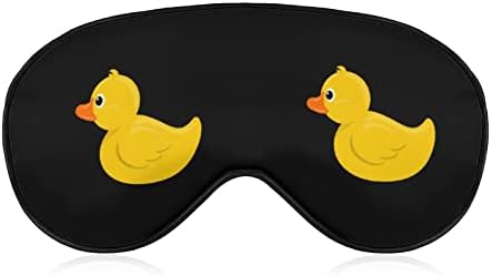 Мека Маска за очи Yellow Duck с Регулируема каишка Лека Удобна Превръзка на очите за Сън