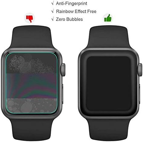 Anbobo 2 опаковки Apple Watch Серия SE 6 5 4 Защитно фолио за екрана 44 мм, Защитен слой от закалено стъкло 44