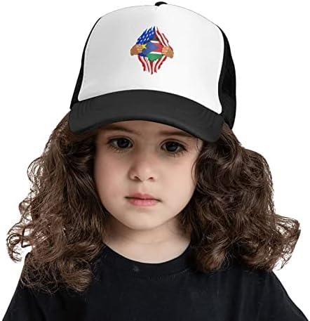 Детска бейзболна шапка със знамената на САЩ и Южен Судан, BOLUFE, има добра дишаща функция, естествен комфорт и