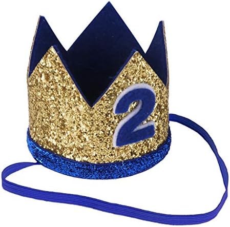 молец момичета момчета брилянтен 1-ва/2-ри рожден ден на шапка модни принц/принцеса Короната фотография подпори