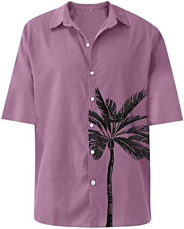 Мъжки Хавайска Риза с Къс Ръкав, Кубинската Ежедневни Гуаябера, Летни Плажни Ризи, Свободни Тропически Ежедневни