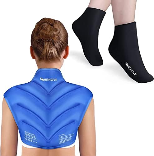Пакет с лед Chenove за облекчаване на болки в раменете и горната част на гърба + Пакет с лед за главата, краката и Глезените,