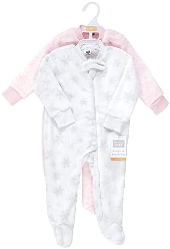 Hudson Baby Унисекс, Плюшено бебе за сън и игри, Снежинки, 0-3 месеца
