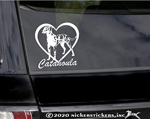 Катахула в Сърцето | Леопардовая Куче Vinyl Стикер На Прозореца на Колата За Кучета