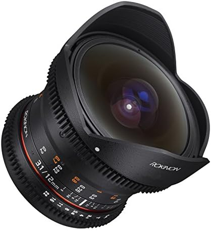 Сверхширокоширокий кинообъектив Rokinon Cine DS 12mm Т3.1 Рибешко око, за фотоапарати със сменяеми обективи Sony E-Mount