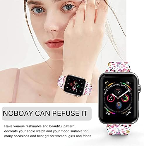 Cartoony каишка, съвместима с каишка на Apple Watch 38 мм 40 ММ 41 мм 42 ММ 44 ММ 45 мм За момичета и жени, Меки Силиконови