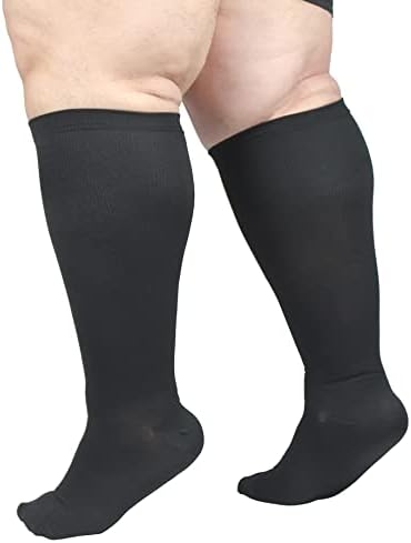 WEOZSUN, 3 Чифта Компрессионных Чорапи Голям размер, Широки Чорапогащи за жени и Мъже, Летни Чорапи с Много Големи