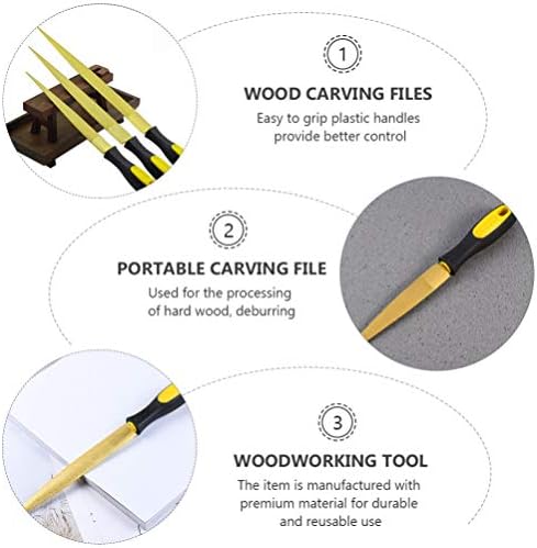 Инструменти DOITOOL Златен Тънки Дървени Рашпиль с Дръжка, Деревообрабатывающее плавателни съдове, Дърворезба, строително