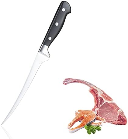 7-Инчов гъвкав нож MEUFTY с антикоррозийным покритие POM Лъскав улавяне-Здрава дръжка Тънък Нож за риболов на Филета