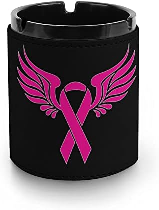 Рак на гърдата Розовата Лента Цигари в Пепелника От Изкуствена Кожа Пепелник За Пушачи Титуляр за Домашния Офис Украса