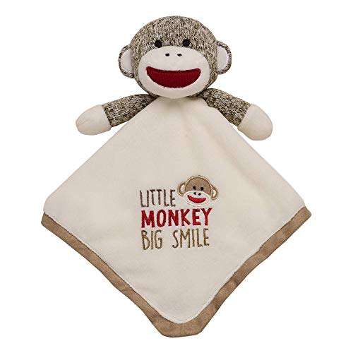 Детско одеало за спане и играчка с атлас, обезьянка в чорап, 14 инча