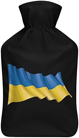 Знаме на Украйна Плюшена Чанта за Гореща Вода Сладко Гумена Бутилка за гореща Вода за Инжектиране на Водата Топло За Ръце