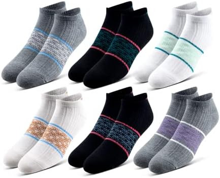 Чифт мъжки спортни памучни чорапи Thieves - 6 опаковки с ниско деколте на лигавицата за мъже