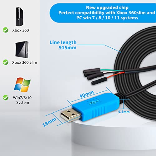 DaFuRui PL2303TA USB към TTL Сериен кабел, 3 опаковки PL2303TA Кабел За зареждане от USB към TTL rs232 Сериен Кабел За отстраняване