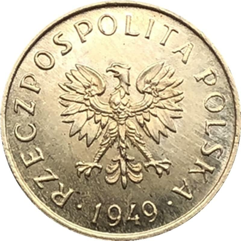 QINGFENG 1949 Полска Монета Меден Производство на Антични Монети, Чуждестранна Възпоменателна Монета Събиране на