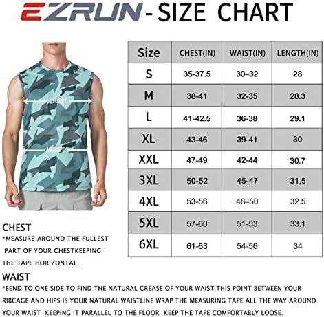 EZRUN Мъжки Спортни Ризи Без Ръкави, Бързосъхнеща Мускулна Риза За Плуване, Фитнес Зала Фитнес Бягане Плажни Върховете