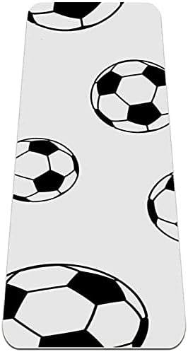 Siebzeh Черно-бели футболни топки Премиум-клас, по-дебела подложка за йога, в Екологично Чист Гумена подложка