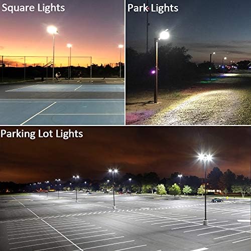 SZGMJIA Led Лампа за паркиране, Външно улично осветление с мощност 200 W с Фотоэлементным сензор от здрач до зори, 30000ЛМ,