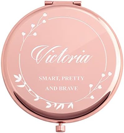 Индивидуално Компактно огледало Maverton от розово злато за жени - Аксесоар за козметични чанти за момичета - Индивидуален