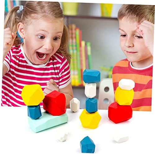 TOYANDONA 1 Комплект Цветни Каменни Строителни Блокове, Играчка за Подреждане, Образователна Играчка, Детски Образователни