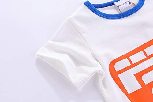 Комплект Летни дрехи за малки момчета LittleSpring, Тениски и шорти със Забавни Анимационни модел