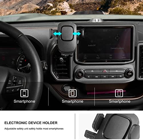 Умен държач за мобилен телефон Kiwi Master, Съвместим с прикрепен мобилен телефон Ford Bronco Sport Лесно Технологична 2021-2023,