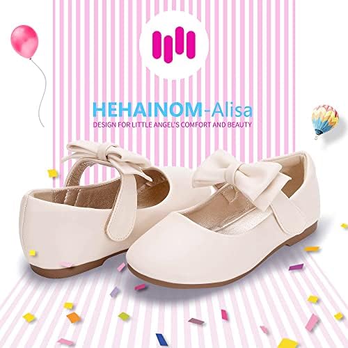 Hehainom/Модел обувки с цветя Модел за Малки Момичета, балет апартаменти Принцеса Мери Джейн с Лък и Заряди за Учебната