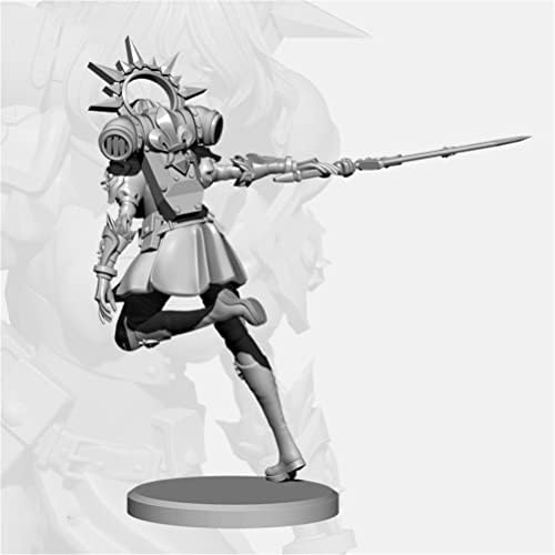 Комплект миниатюрни фигури на Войници от смола 1/24, Научно-Фантастична Жена-Войн (Самостоятелно събрана и неокрашенная)