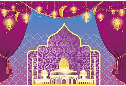SeekPro 8x6ft Винил Лилав Фон за рождения Ден на Принцеса Лампа на Аладин Марокански Фон в Арабската Нощ за Поръчка