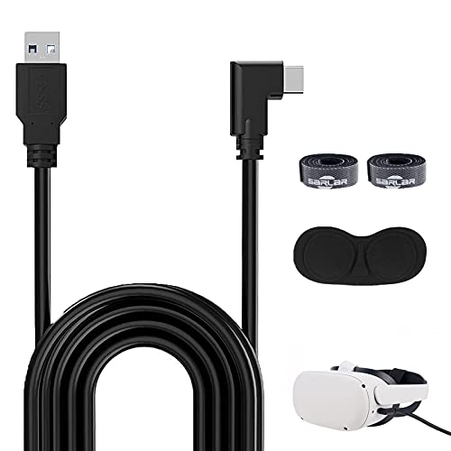Кабел SARLAR Link 16 фута за Oculus Quest 2 от USB 3.0 и до C, подключающий слушалки виртуална реалност към