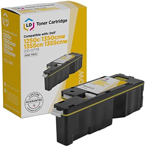 Подмяна на касетата с тонер за принтер, съвместим с LD, за Dell 331-0779 WM2JC High Yield (жълт)