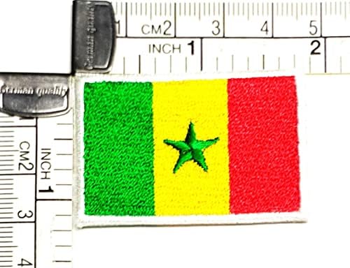 Салфетки плюс 1,2X1,7 инча. Ленти с националния флаг Сенегал, флаг на страната, военната тактическа бродирана