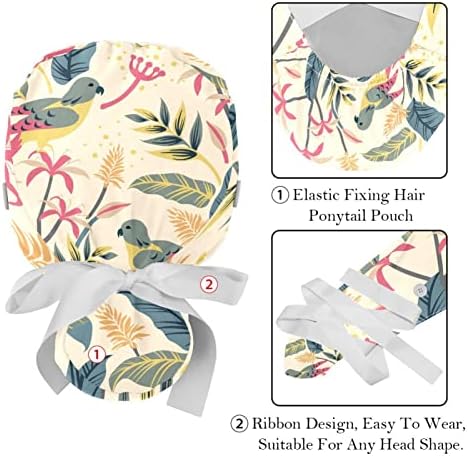 2 Опаковане на Работни шапки за еднократна употреба с Каишка за пот за жени, Шапки-Ексфолианти с Кон Опашка Constellation