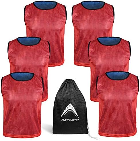Спортни Заден плавници (комплект от 6 + Безплатна чанта за пренасяне) на Баскетболен Тренировъчен жилетка за футбол Тренировочная