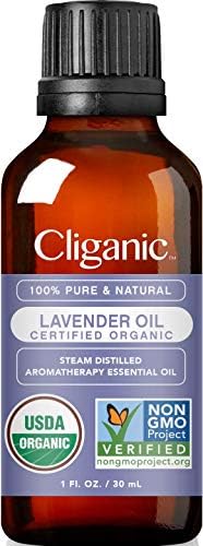 Органично Етерично масло от лавандула Cliganic USDA, 1 унция - Чисто Органично Неразбавленное, за Ароматерапевтического
