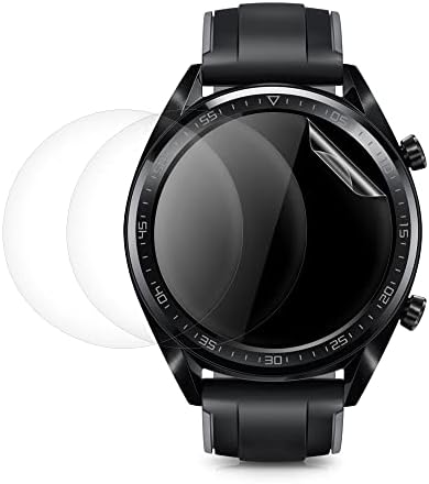 Защитни фолиа kwmobile, съвместими с Huawei Watch GT 3 (46 мм) - Комплект от 3 прозрачни филми TPU - Прозрачен