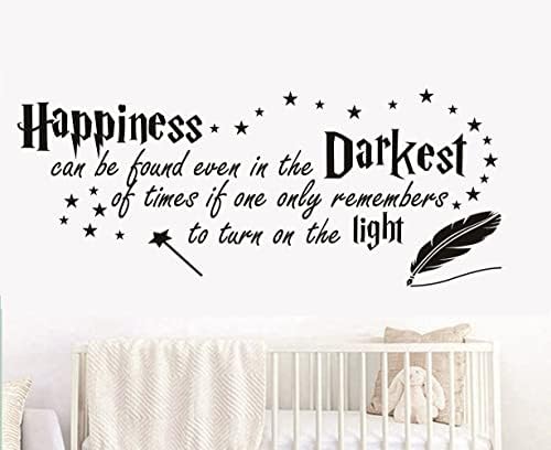 Цитат на Щастие могат да се намерят Дори и в Най-Тъмната Стикер на стената Декор на Детска Стикер за Детска стая