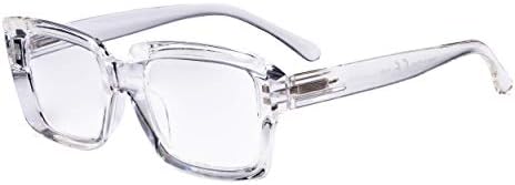 Стилни очила За четене Eyekepper За Жените - Големи Квадратни Очила За четене, Черни /Черепаховые