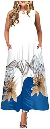 FQZWONG Летни Рокли за Жените 2023 Елегантни Вечерни Модни Клубни Дълги Sundresses Макси Секси Дамски Плажно Облекло