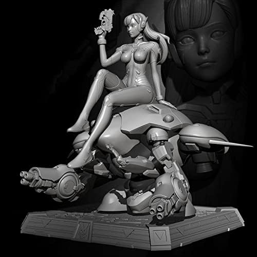 Колекция от модели на герои от смола ETRIYE 1/24 75 мм, в научно-фантастичната тема Mecha Female Warrior, неокрашенный