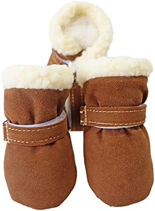 HonpraD/Рокля-пуловер за Кучета, Кадифе Топло Обувки, Ветрозащитная Зимни Обувки за домашни любимци подметка,