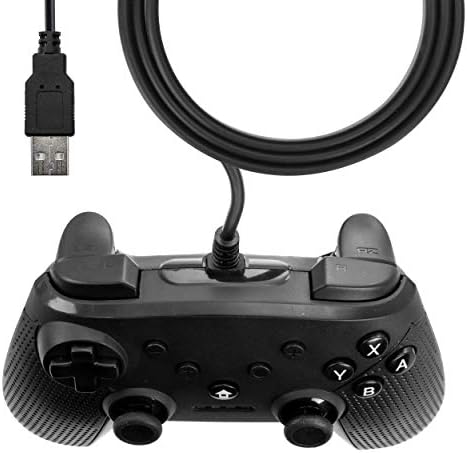 Жичен контролер Gamefitz за Nintendo Switch черен цвят
