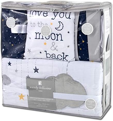 Комплект Спално бельо за детска креватчета Wendy Bellissimo 4шт (Звезди)