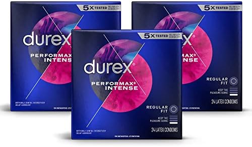 Презервативите Durex Performax Intense от естествен латекс, нормално кацане, 24 бр. (опаковка от 3 броя), Съдържа десенсибилизирующую