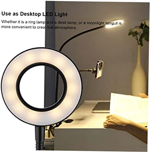 Лампа 360 ° с гъвкава скоба за притежателя на телефона - Перфектният аксесоар за директно излъчване и видео чат за гримьори,