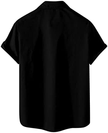 ZDDO Мъжки Ежедневни Ризи с Копчета и Къс Ръкав, Плюс Размерът на Годишният Цветен Блок на Ретро Свободен Приятелка