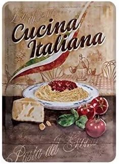 Италианската Храна Метална Лидице Знак Cucina Italiana Ретро Постер Бар Кафе Ресторант Хол, Кухня, Домашно