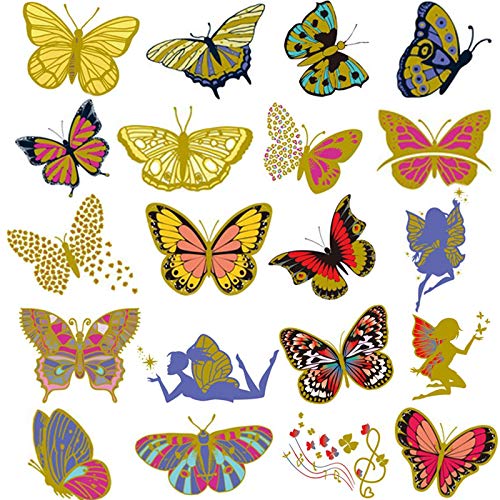Ooopsiun Татуировки с блестящи пеперуди за момичета и жени - 79+ Стилове със златни пайети, подаръци за партита с пеперуди