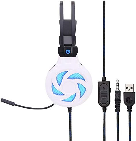 Стереоголовый гейм слушалки Режийни слушалки led с регулатор на силата на звука, стерео уредба в Стръмен стил, намаляване на