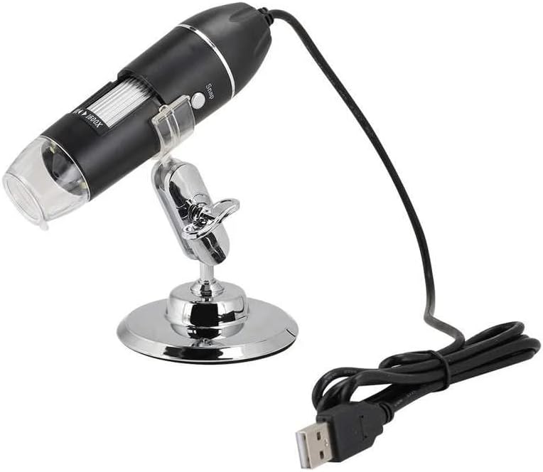 Дигитален микроскоп YLYAJY 1600X, камера с led лупа, USB електронен микроскоп с отвличане на стойка за мобилен